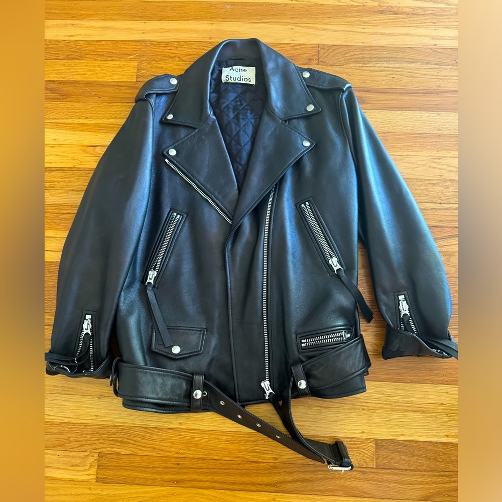 Acne Studios black leather jacket